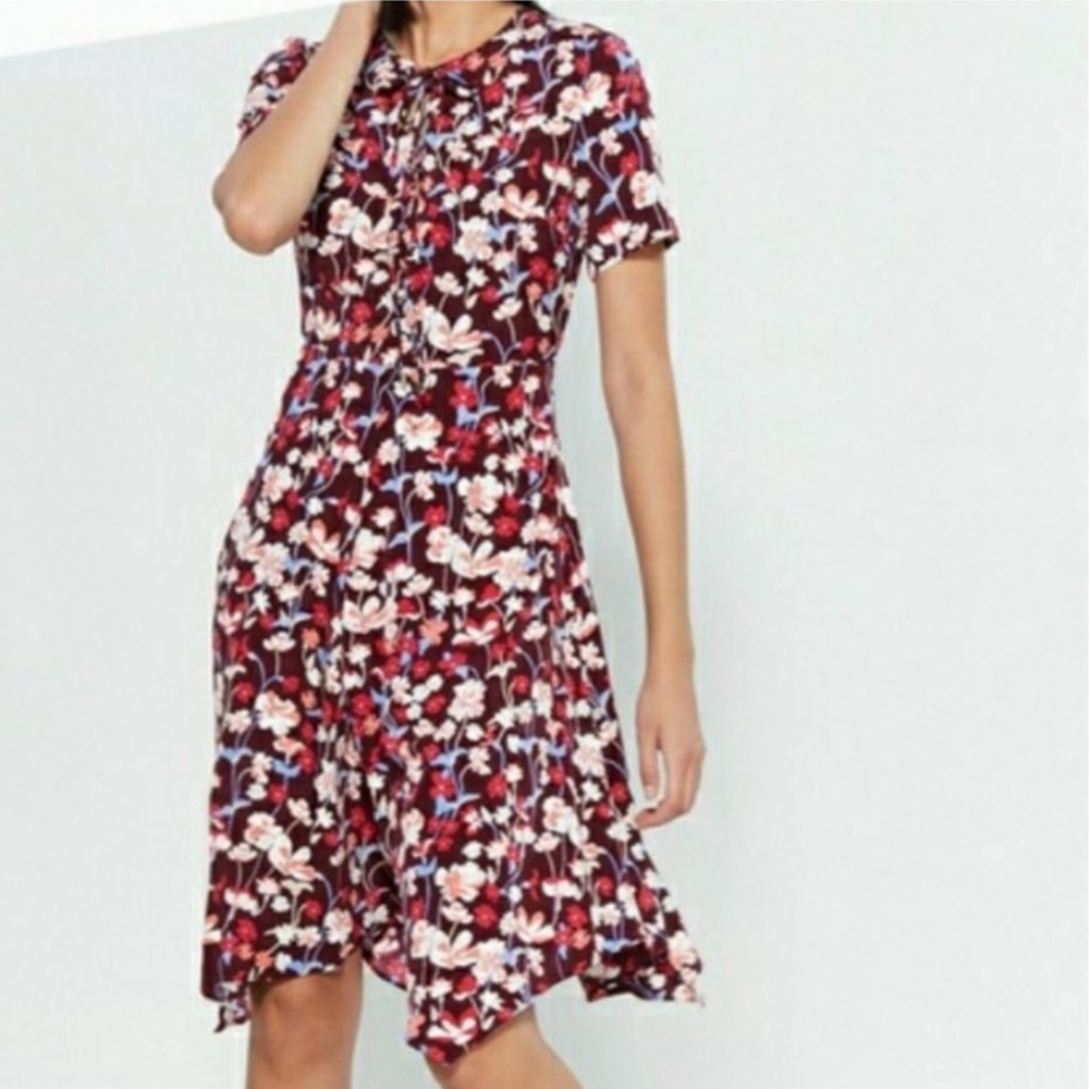 Tommy Hilfiger Brookshire Red Floral Flare NWT